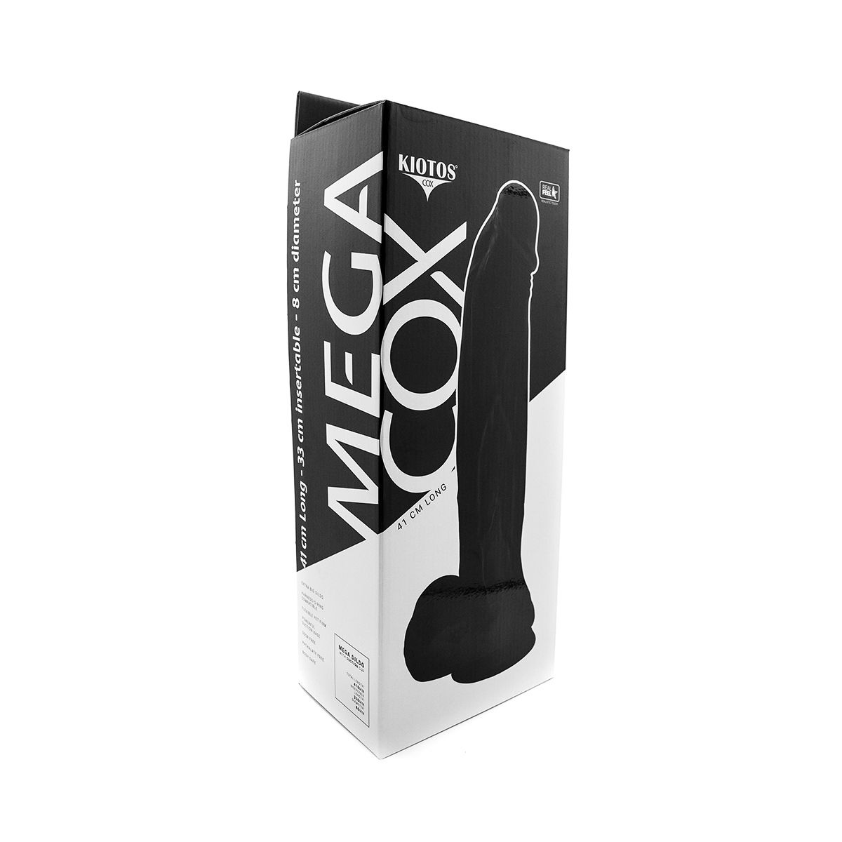 Mega Dildo Zwart 41 x 8.0 cm