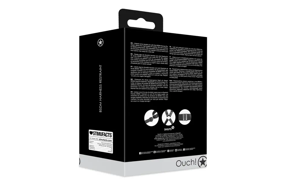 BDSM Harness Fessel - Black