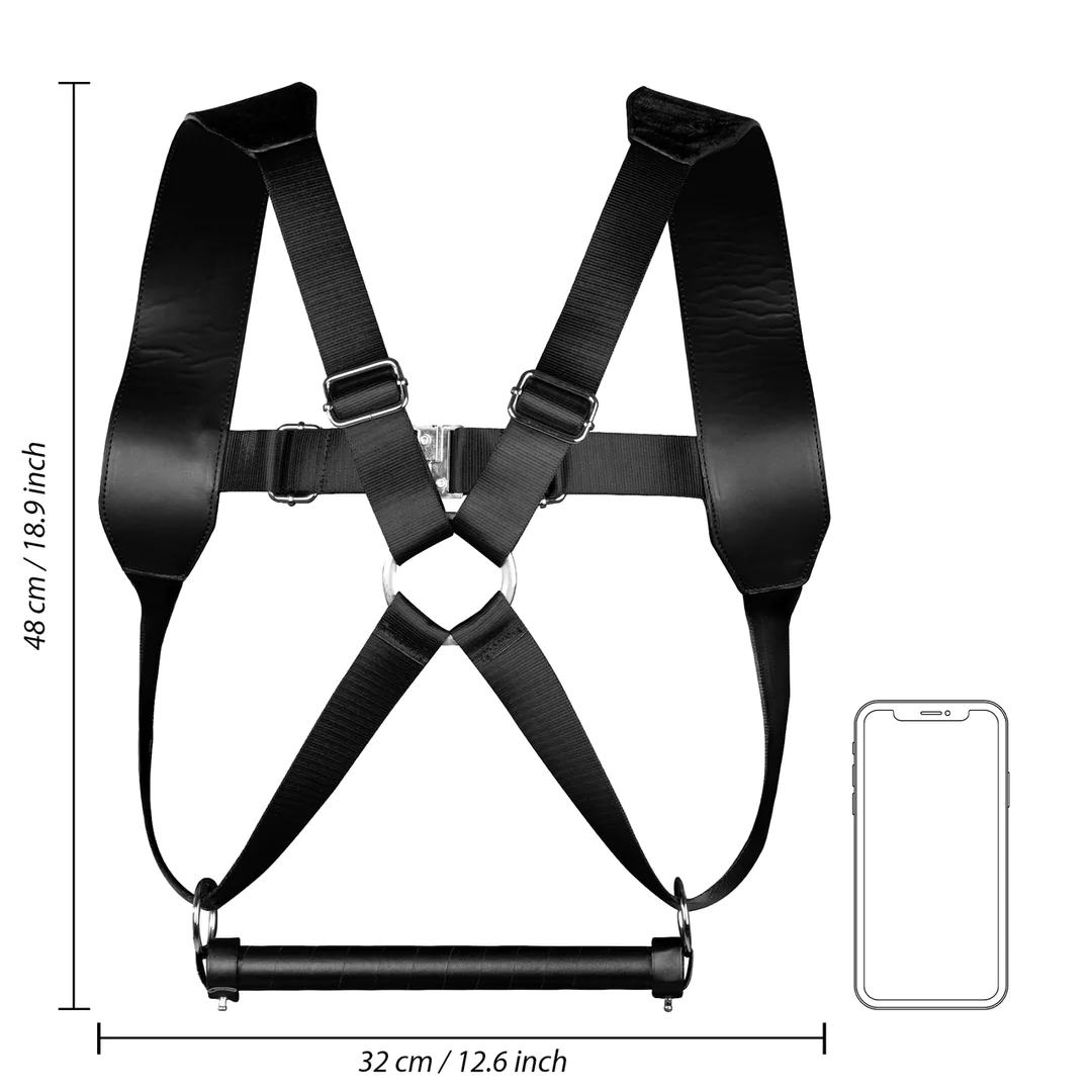 BDSM-Harness Schwarz – Stabiler & verstellbarer PU-Leder-Harness