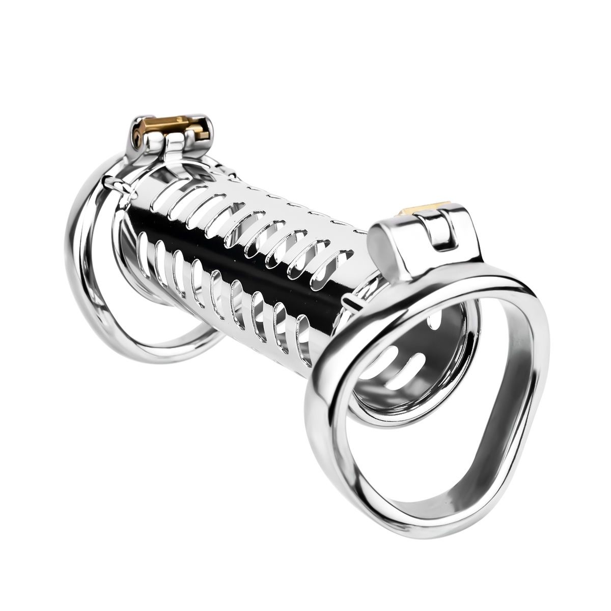 Twin Cock Cage | High-Gloss Stainless Steel Chastity Cage