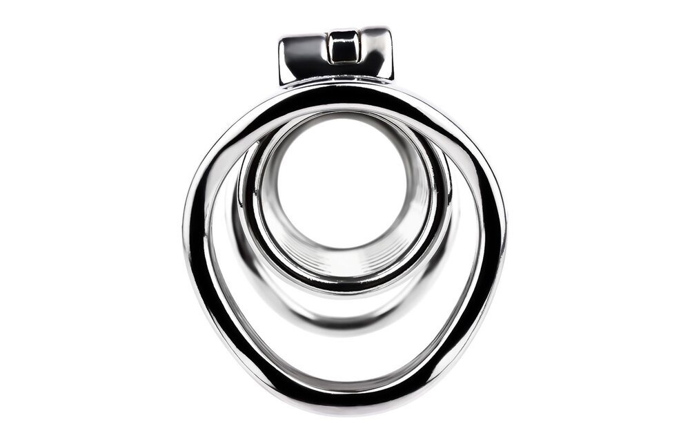Twin Cock Cage | High-Gloss Stainless Steel Chastity Cage