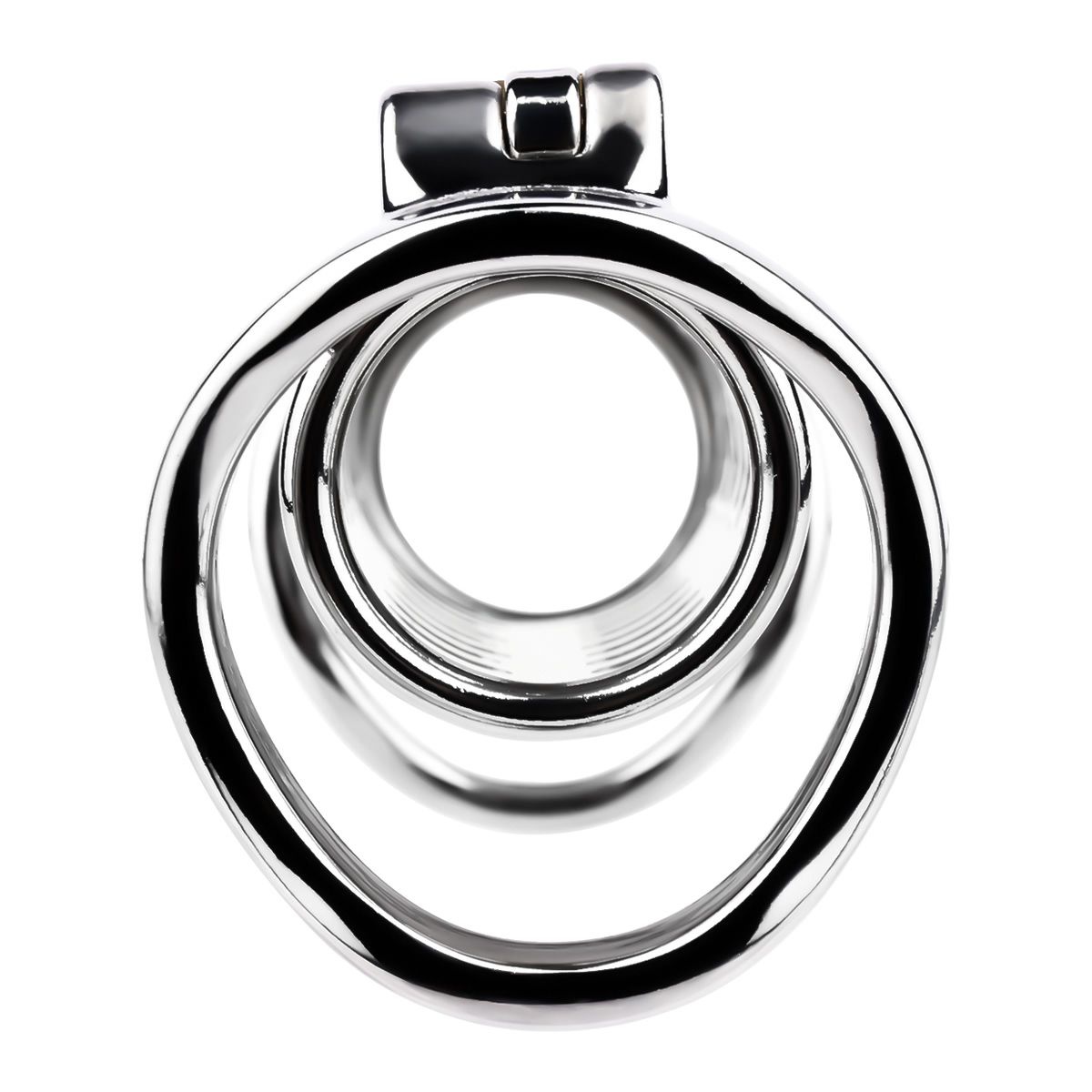 Twin Cock Cage | High-Gloss Stainless Steel Chastity Cage