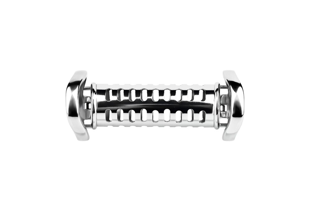 Twin Cock Cage | High-Gloss Stainless Steel Chastity Cage