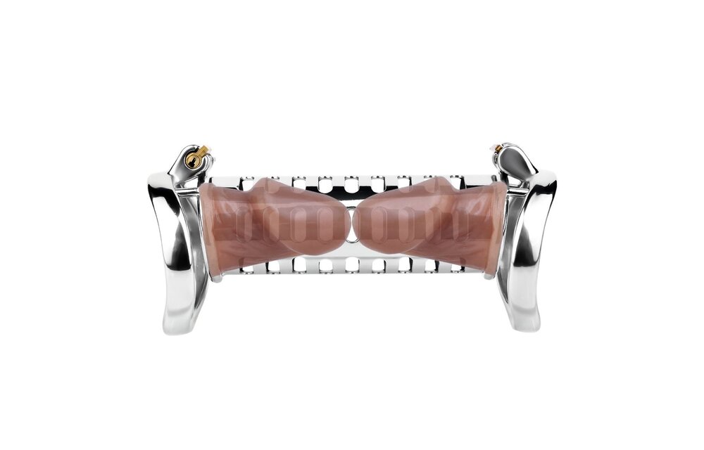 Twin Cock Cage | Hoogglans Roestvrij Staal Chastity Cage