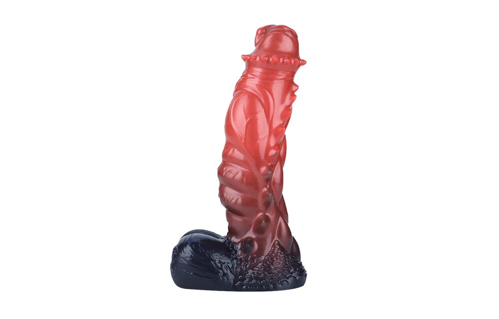 Radiant Red Dildo 39.7 cm - XXL - Cosmic Design & Luxury Silicone