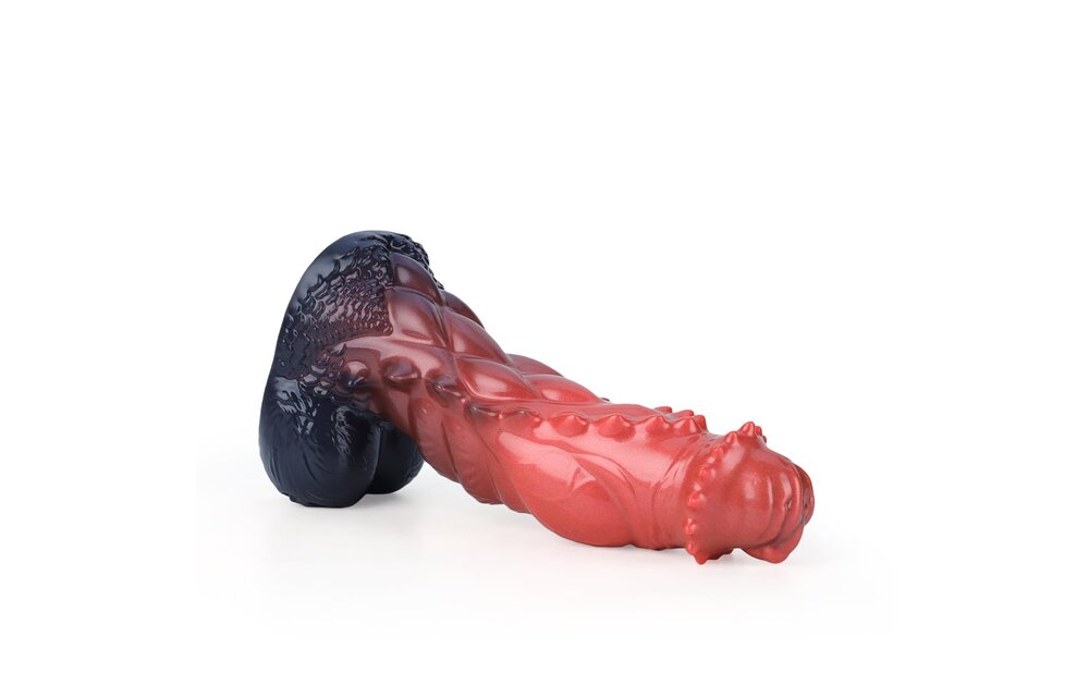 Radiant Red Dildo 39.7 cm - XXL - Cosmic Design & Luxury Silicone