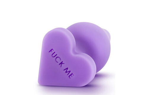 Candy Heart Fuck Me Lila Butt Plug 9 cm – Silikonvergnügen