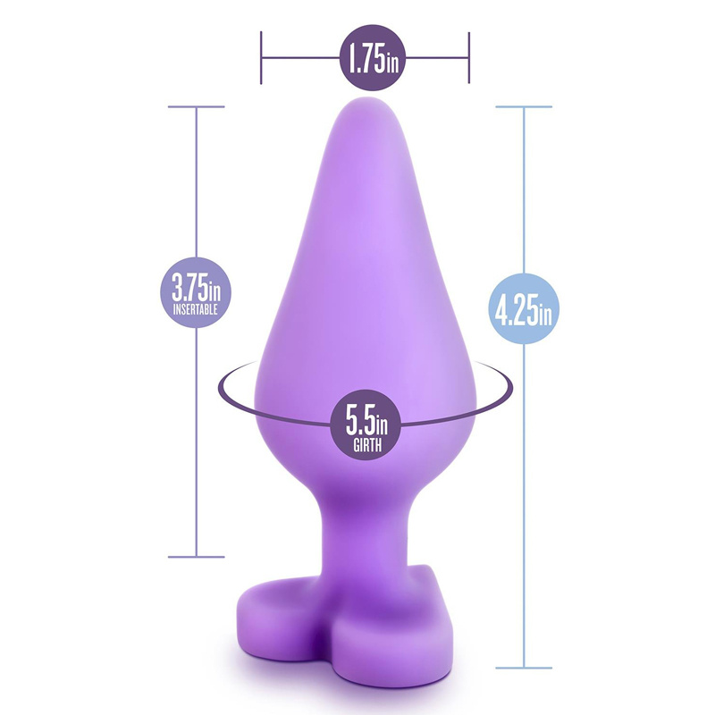 Candy Heart Fuck Me Purple Butt Plug