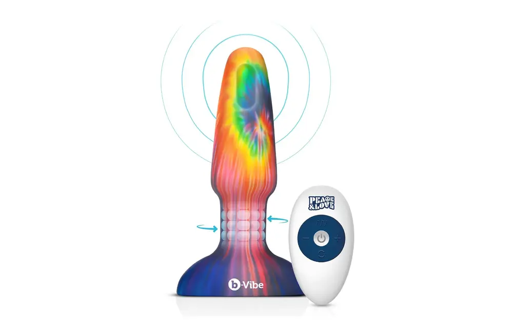 Peace & Love Tie Dye Rimming Plug 15 cm | Psychedelisch Genot