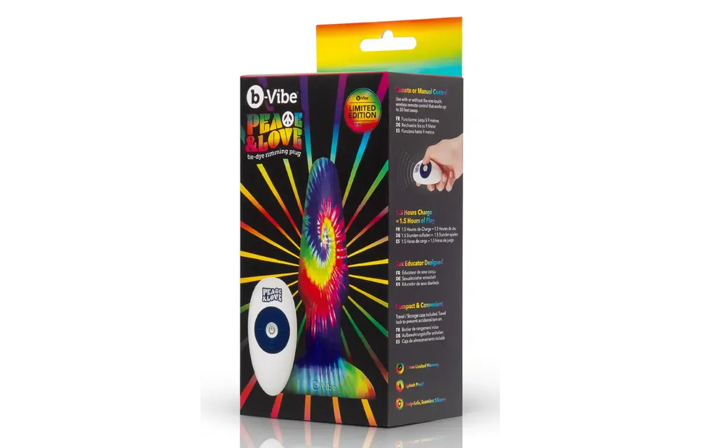 Peace And Love Tie Dye Rimming Plug