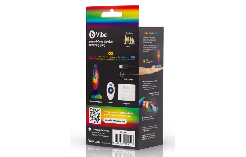 Peace And Love Tie Dye Rimming Plug