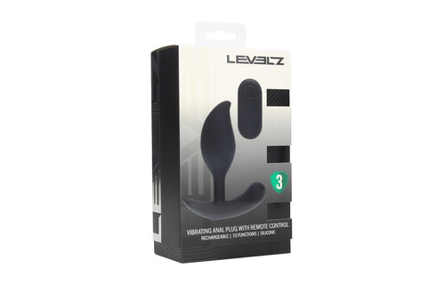 Remote Control Vibrating Silicone Anal Plug 9 cm - Black