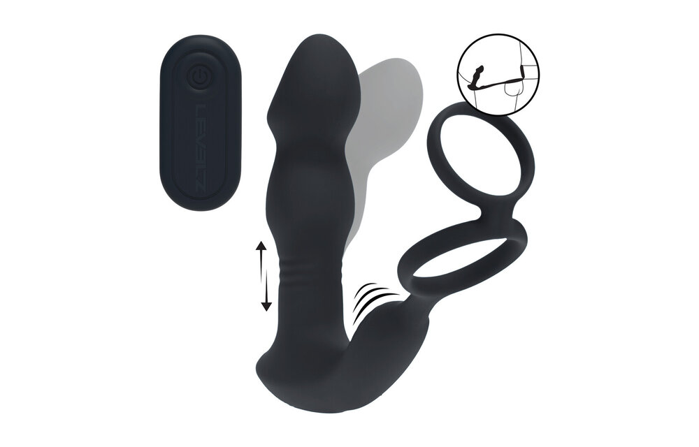 Vibrerende Siliconen Prostaatstimulator met Cockring & Afstandsbediening