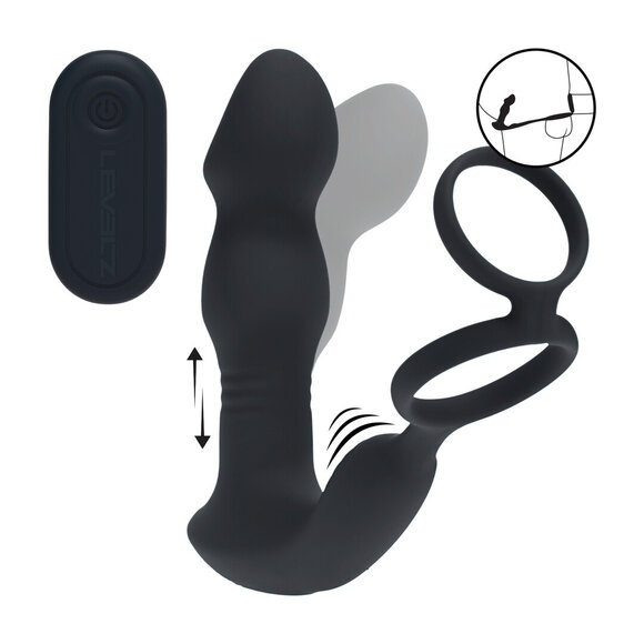 Vibrating Silicone Prostate Stimulator with Cock Ring