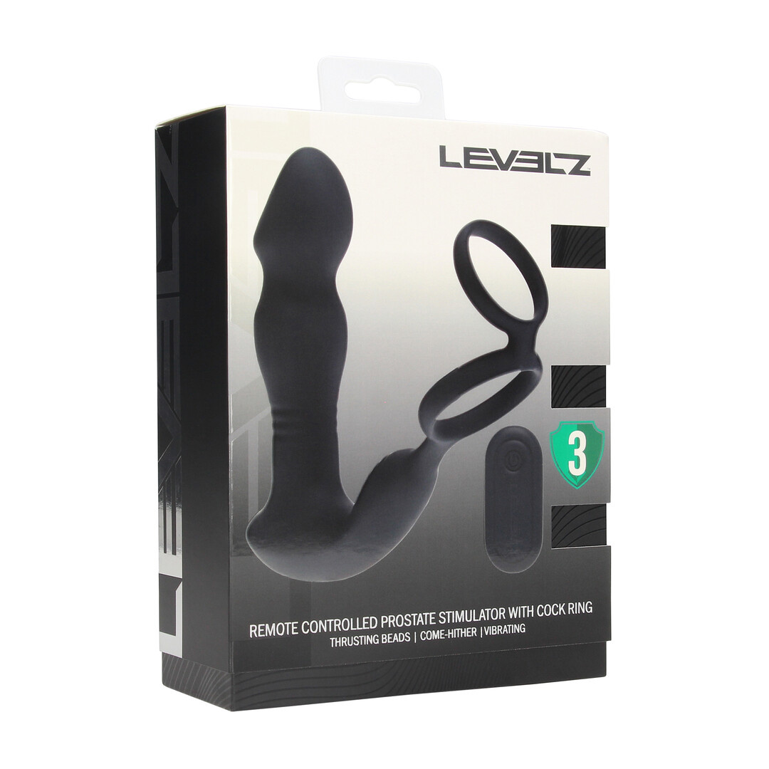 Vibrating Silicone Prostate Stimulator with Cock Ring