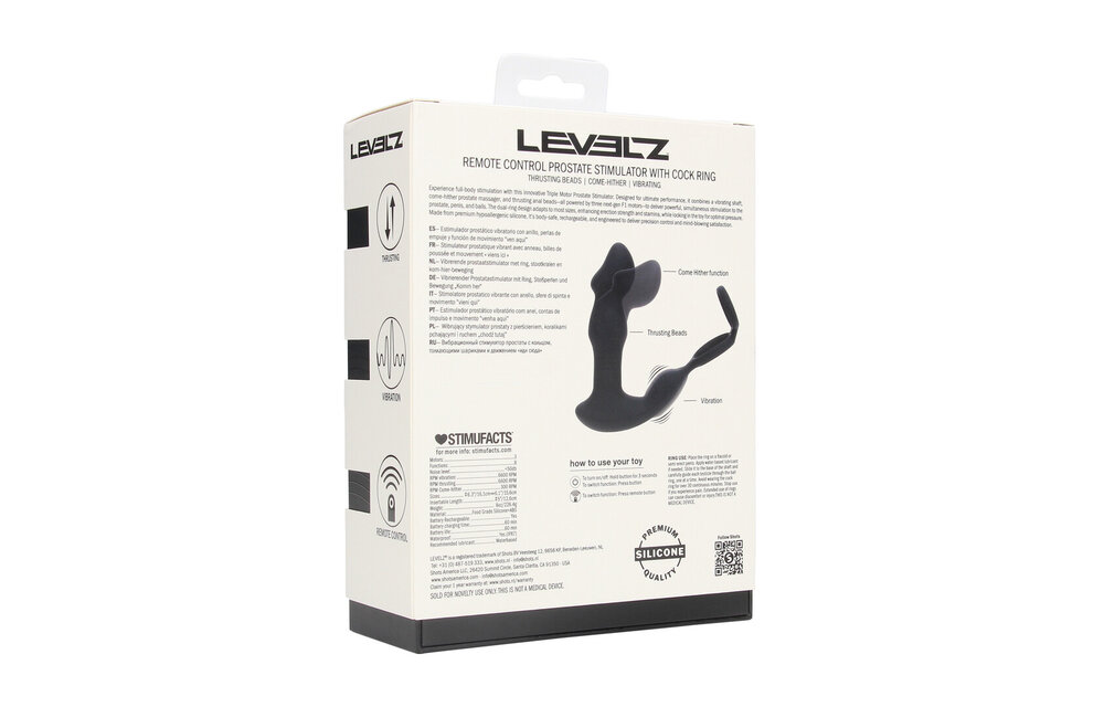 Vibrierender Silikon-Prostata-Stimulator mit Cockring