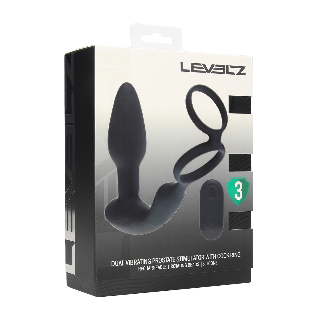 Double Vibrating Rotating Prostate Stimulator with Remote Control