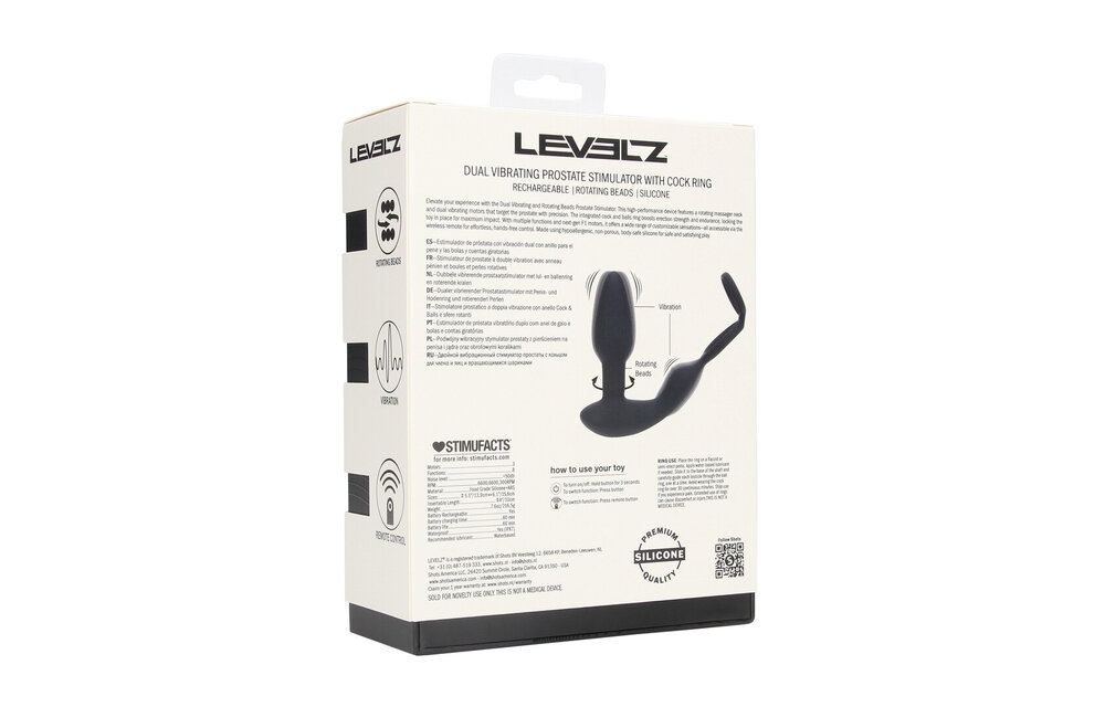 Dual Vibrating & Rotating Prostate Stimulator mit Penis und Hoden