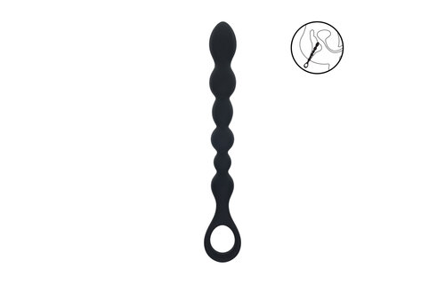 Perlen-Schlauch-Analsonde mit Schlaufe 26 cm – Präzisionssonde für tiefe Stimulation