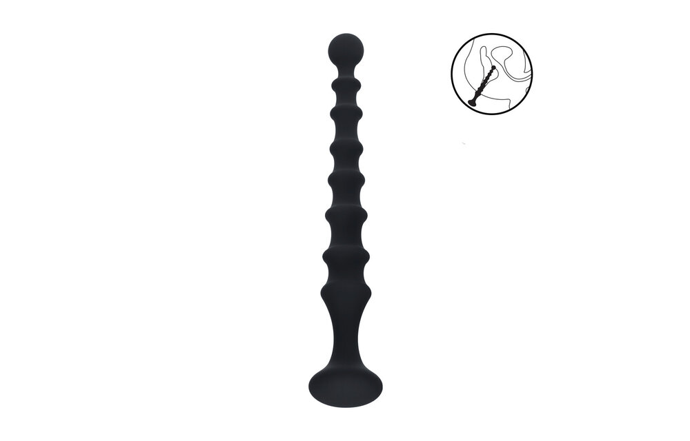 Geriffelte Silikon-Analsonde 26,7 cm – Tiefe Textur