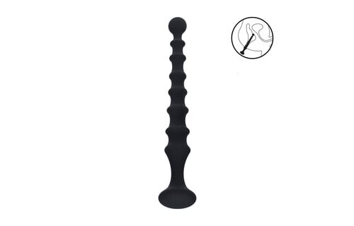 Ribbed silicone anal probe 26.7 cm – Deep texture