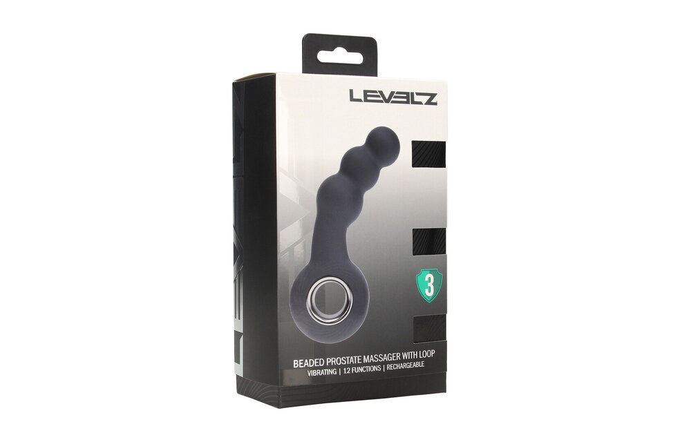 Vibrating Silicone Prostate Massager with Beads & Loop