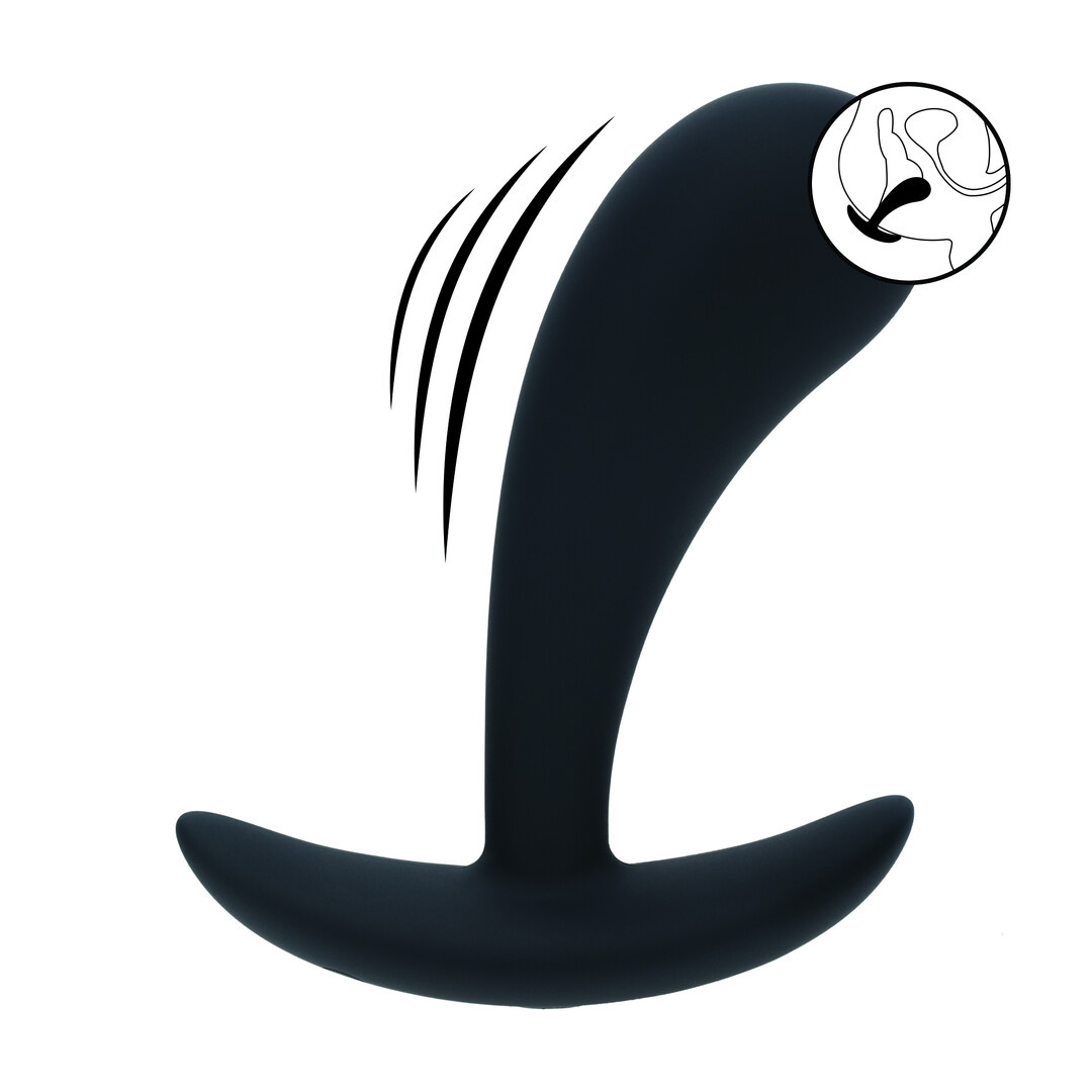 Vibrating Silicone Prostate Plug S - Intense Stimulation Black
