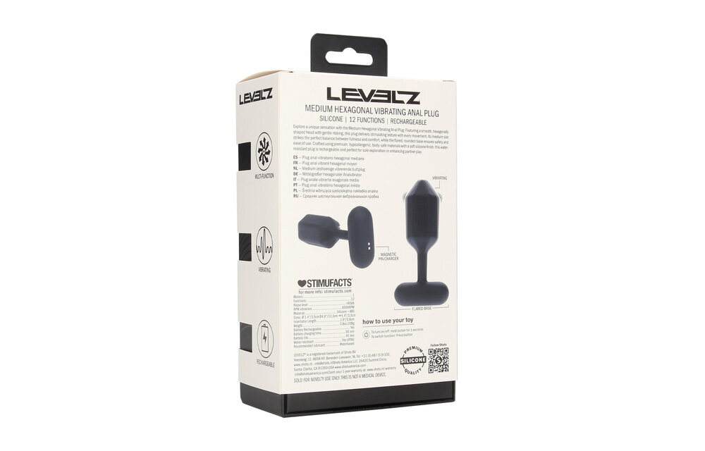 Hexagonal Vibrating Anal Plug M