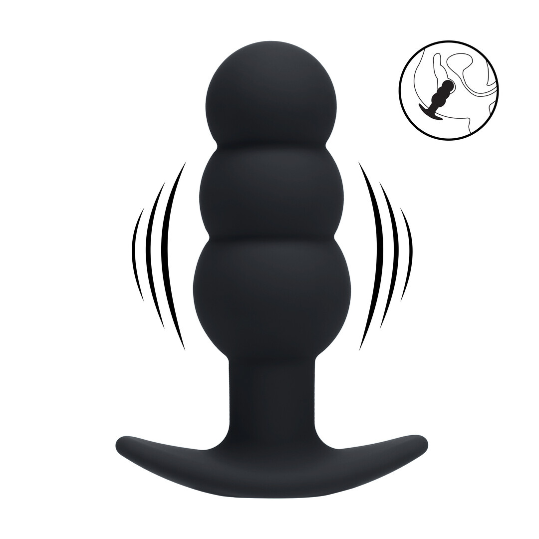 Tri Bulb Vibrating Anal Plug