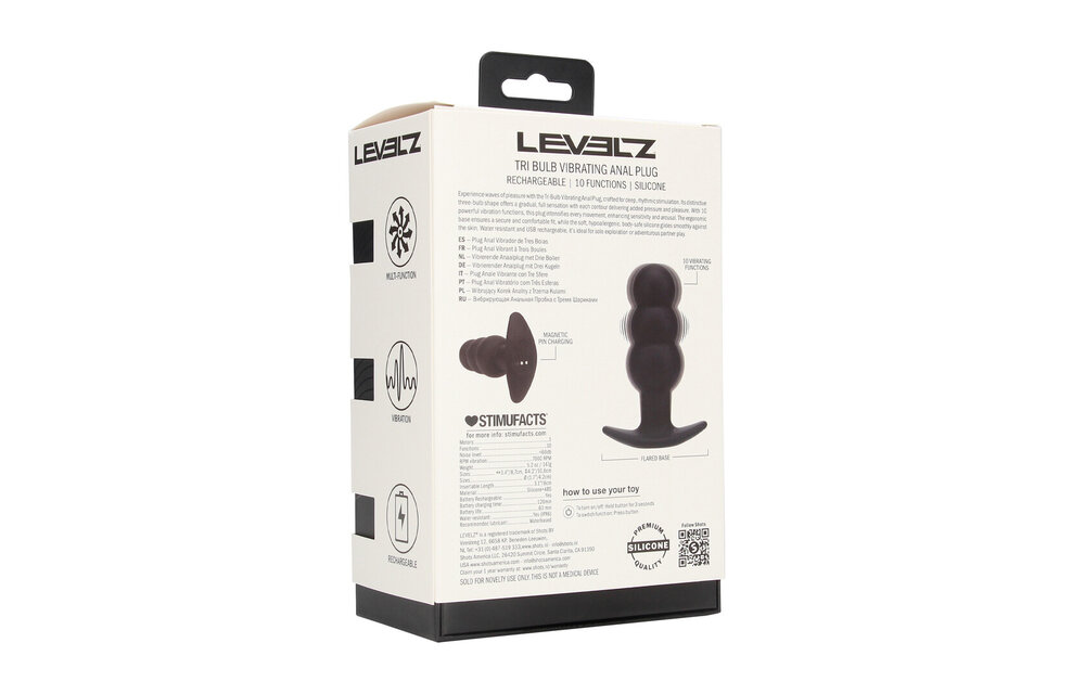 Tri Bulb Vibrating Anal Plug