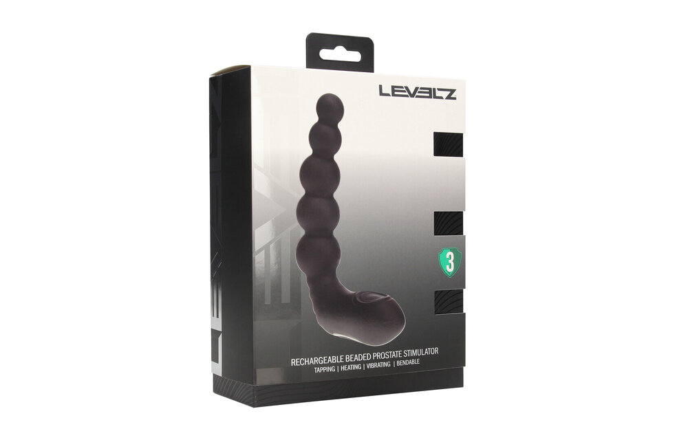 Vibrating Heating Silicone Prostate Stimulator Black
