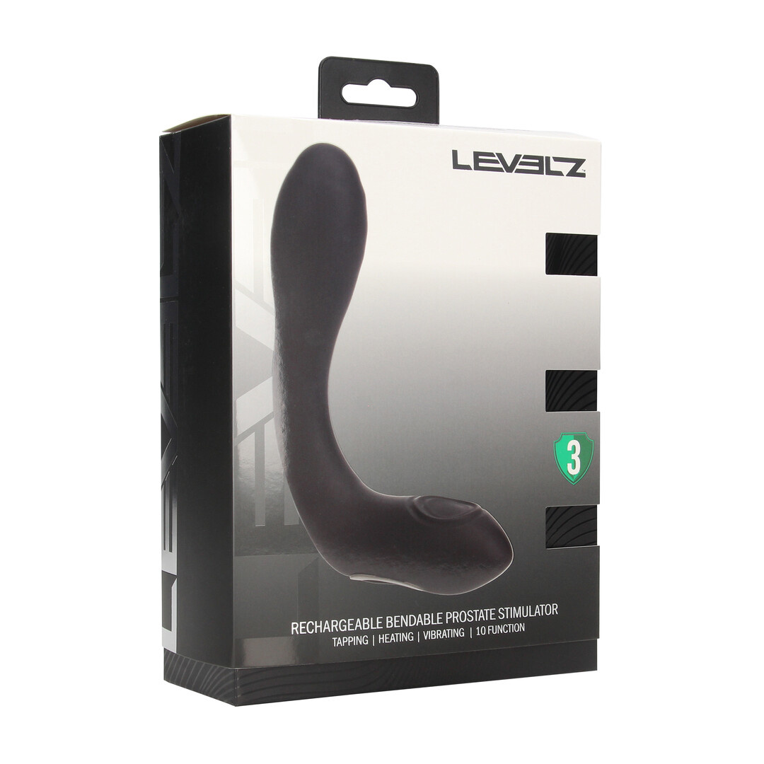 Vibrating Heating Flexible Prostate Stimulator Black