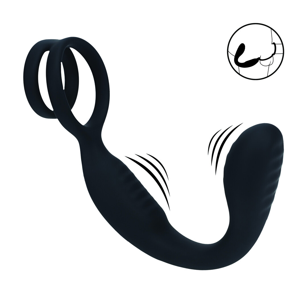 Vibrating Prostate Stimulator with Cock Ring