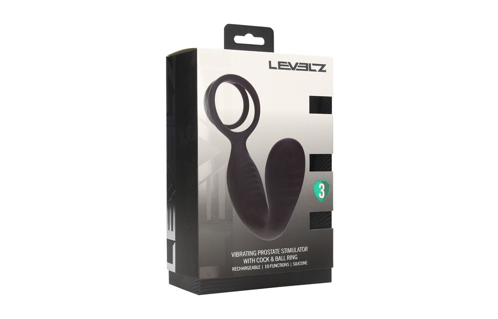 Vibrerende Siliconen Prostaatstimulator met Cock- en Ballring