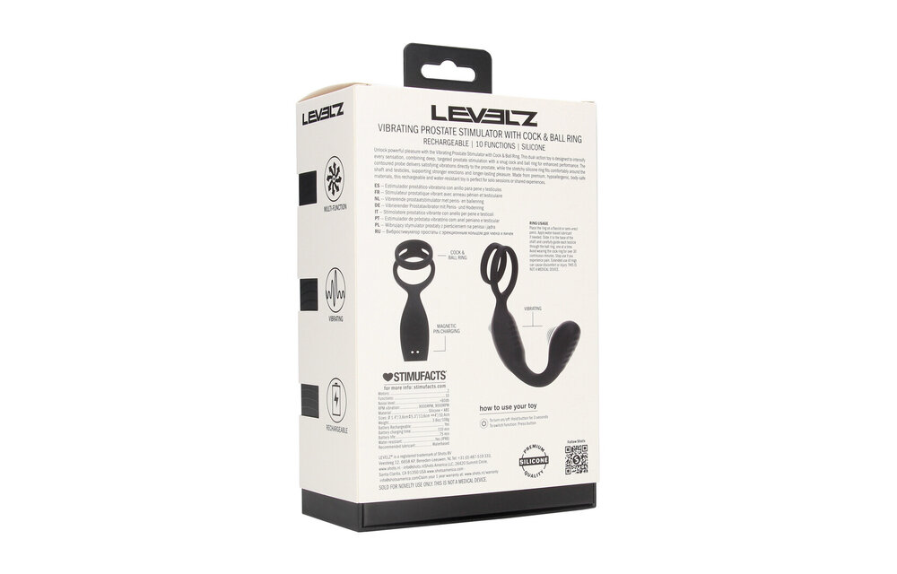 Vibrating Prostate Stimulator with Cock Ring