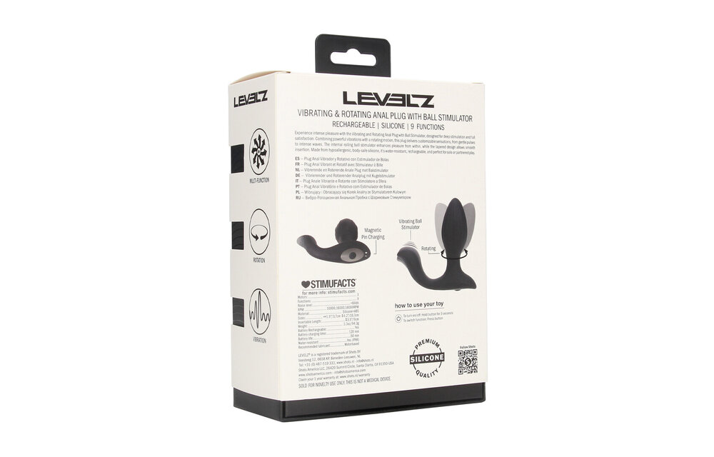 Vibrating Rotating Anal Plug with Ball Stimulator