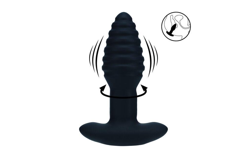 Vibrating Black Silicone Anal Plug 8.3 cm – Intense Sensation