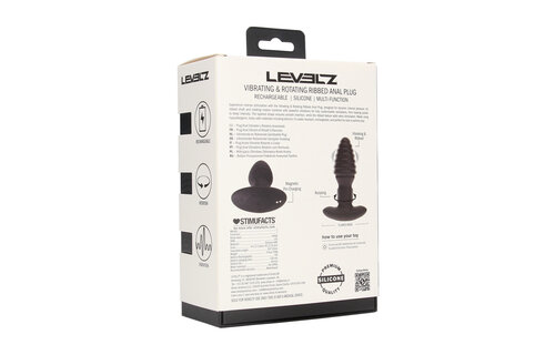 Vibrating Rotating Ribbed Anal Plug