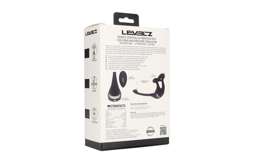 Remote Control Vibrating Tri-O Cock Ring with Prostate Stimulator