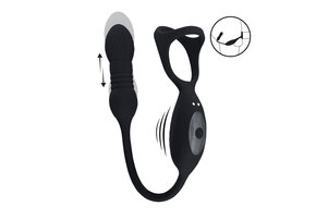 Vibrating Pushing Tri O Cockring with Prostate Stimulator