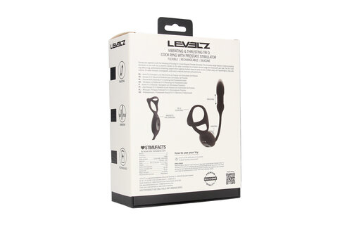 Vibrating Pushing Tri O Cockring with Prostate Stimulator