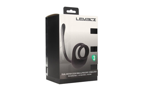 Dual Motor Silicone Cock Ring Black - Prostate Stimulator