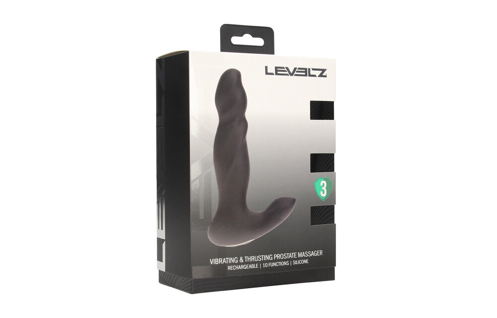 Vibrerende en Duwende Siliconen Prostaatmassager – Zwart