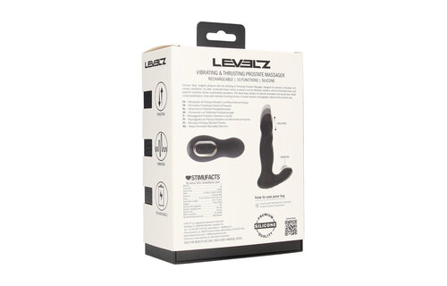 Vibrating and Thrusting Silicone Prostate Massager – Black