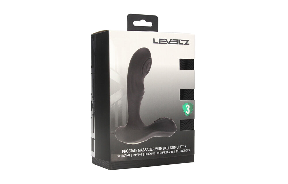 Vibrating Silicone Prostate Massager Black | Levelz