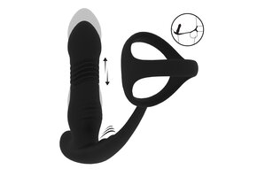 Vibrierender drückender Prostatamassager mit Tri O Cockring