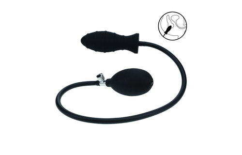 Ribbed Inflatable Anal Plug