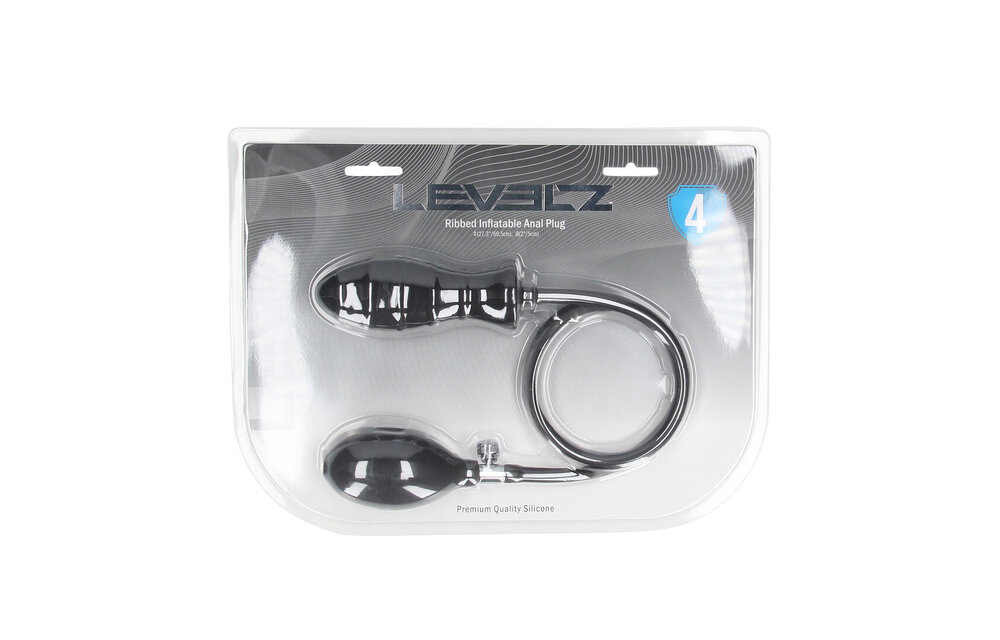 Ribbed Inflatable Anal Plug