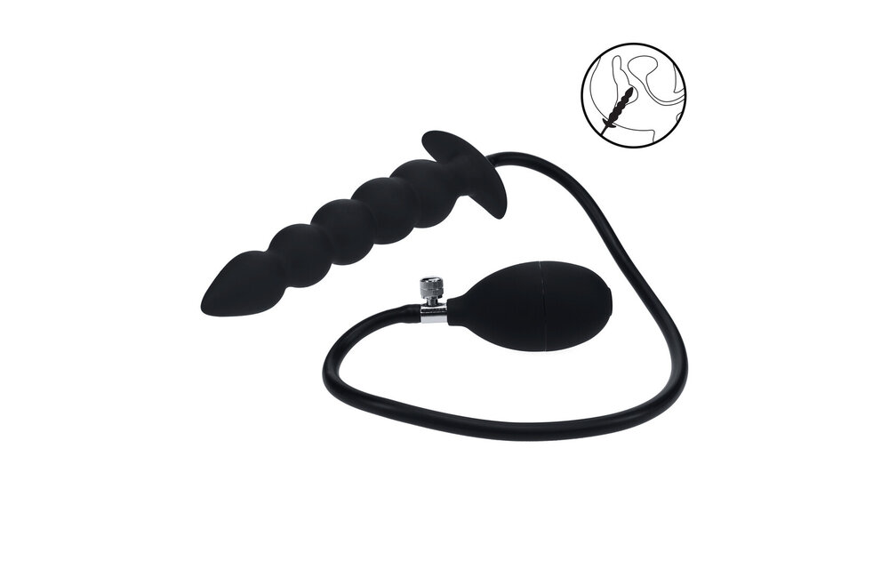 Beaded Inflatable Anal Plug