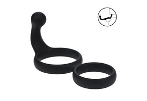 Double Cockring with Anal Stimulator